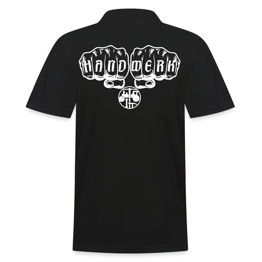 Männer Poloshirt "Strassenbauer" Schwarz Männer Poloshirt
