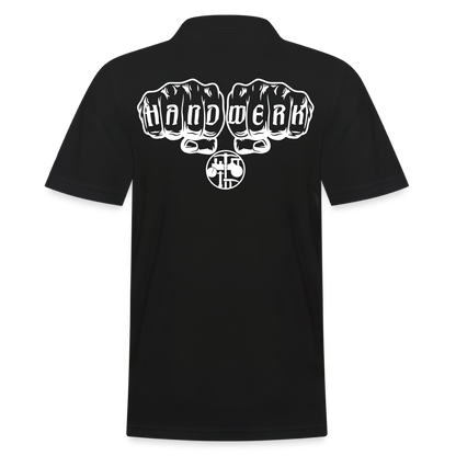 Männer Poloshirt "Strassenbauer" Schwarz Männer Poloshirt