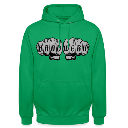 Unisex Hoodie "Handwerk" Kelly Green Unisex Hoodie