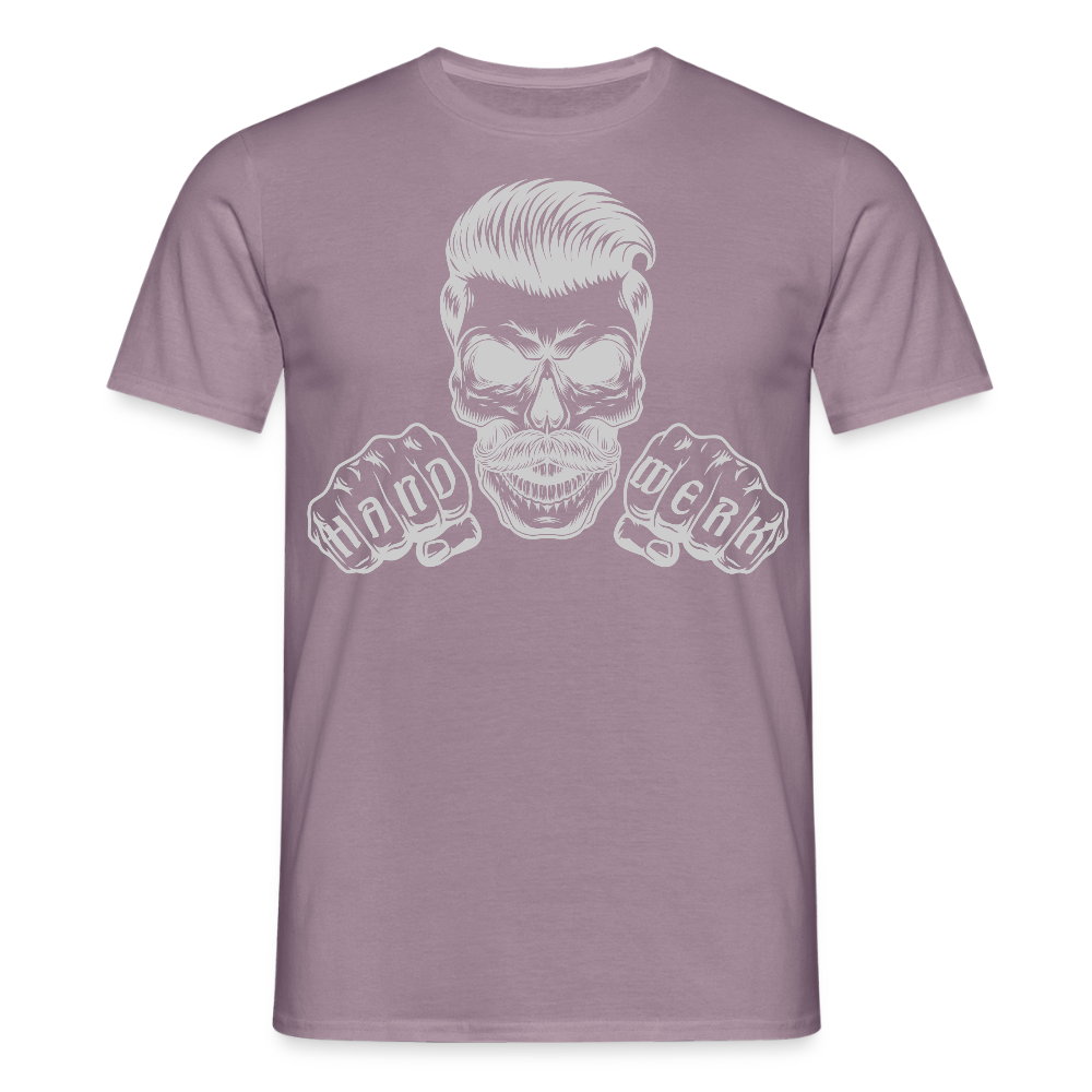 Unisex T-Shirt "Skull-Handwerk" Lilagrau Männer T-Shirt