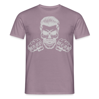 Unisex T-Shirt "Skull-Handwerk" Lilagrau Männer T-Shirt