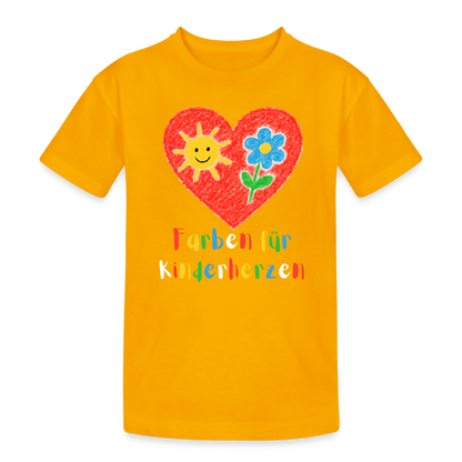 Kinder T-Shirt "Farben für Kinderherzen" Gold Kinder Heavy Cotton T-Shirt