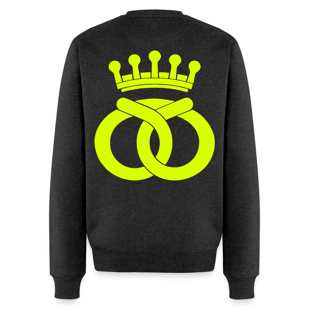 Unisex Premium Pullover "Bäcker" neongelb Anthrazit meliert Männer Premium Pullover
