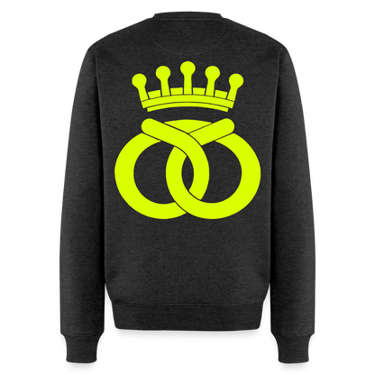 Unisex Premium Pullover "Bäcker" neongelb Anthrazit meliert Männer Premium Pullover