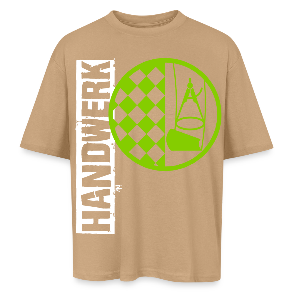 Oversized Unisex T-Shirt "Bodenleger" Beige Oversized Unisex T-Shirt
