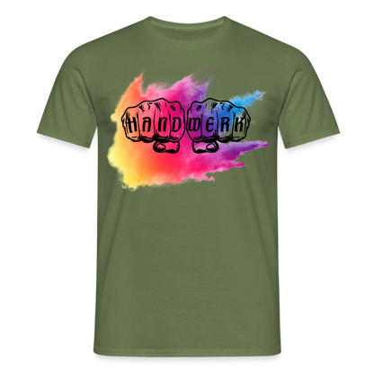 Unisex T-Shirt "Holy-Handwerk" Militärgrün Männer T-Shirt