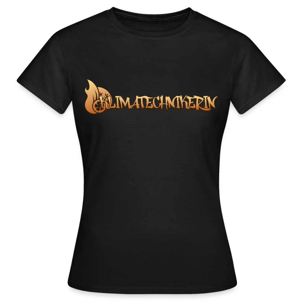 Frauen T-Shirt "Klimatechnikerin" Schwarz Frauen T-Shirt