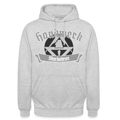 Unisex Hoodie "Stuckateur" Hellgrau meliert Unisex Hoodie