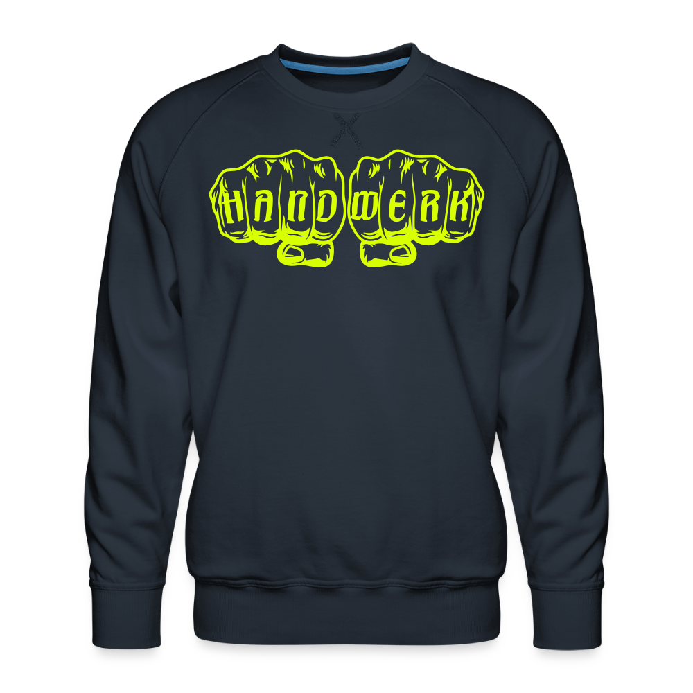 Unisex Premium Pullover "Raumausstatter" neongelb Navy Männer Premium Pullover