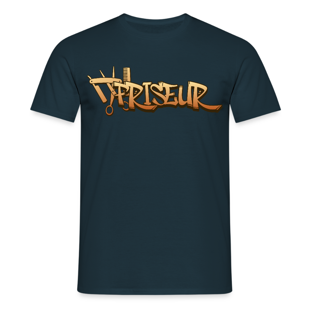 Unisex T-Shirt "Friseur" Navy Männer T-Shirt