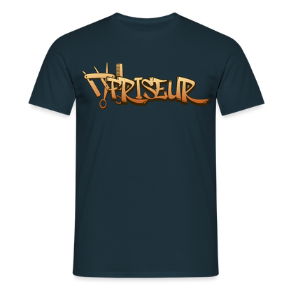 Unisex T-Shirt "Friseur" Navy Männer T-Shirt