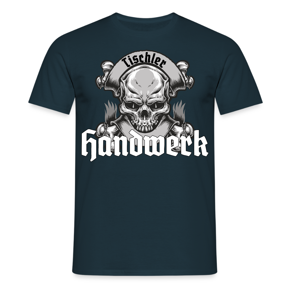 Unisex T-Shirt "Skull-Tischler" Navy Männer T-Shirt