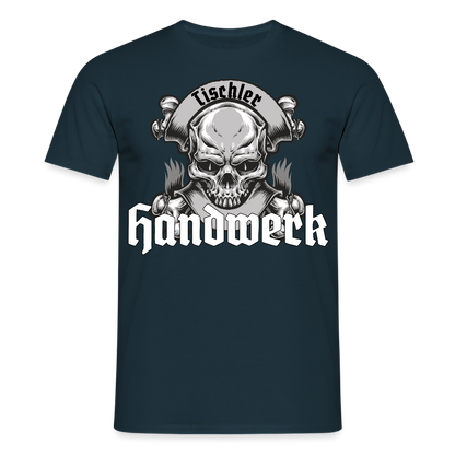 Unisex T-Shirt "Skull-Tischler" Navy Männer T-Shirt