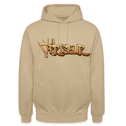 Unisex Hoodie "Friseur" Beige Unisex Hoodie
