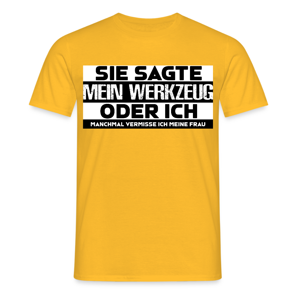 Unisex T-Shirt "Werkzeug" Gelb Männer T-Shirt
