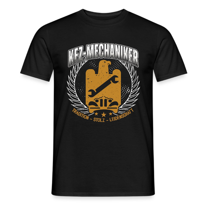 Unisex Tradition KFZ-Mechaniker T-Shirt von Spreadconnect, bequemes Männer T-Shirt mit mechanischem Design, sichtbar im Bild