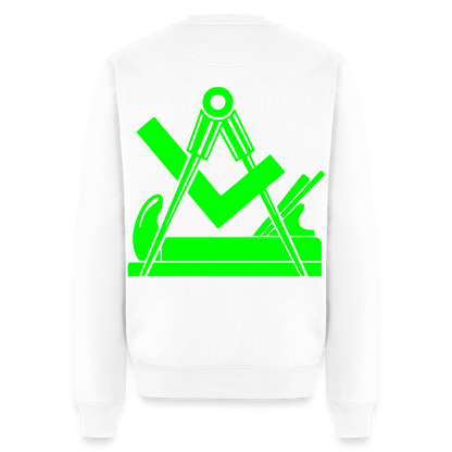 Unisex Premium Pullover "Tischler" neongrün Weiß Männer Premium Pullover