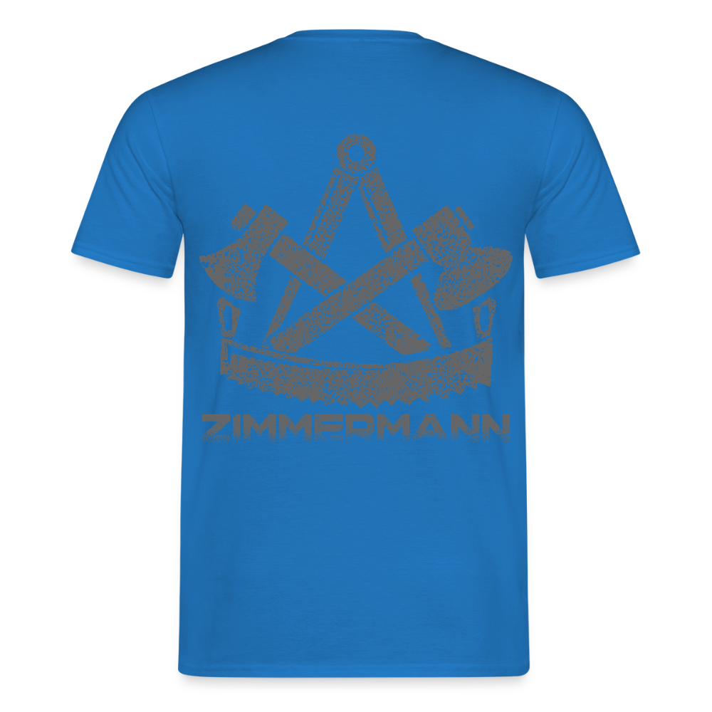 Unisex T-Shirt "Zimmermann" Royalblau Männer T-Shirt