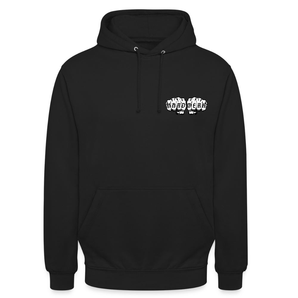 Unisex Hoodie "Klimatechniker" (beidseitig bedruckt) - Schwarz