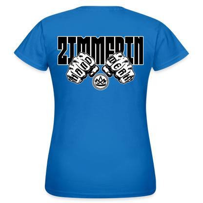 Frauen T-Shirt "Zimmerin" (beidseitig bedruckt) Royalblau Frauen T-Shirt