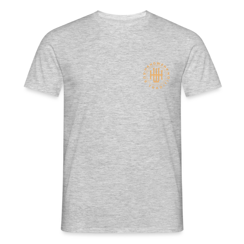 Unisex T-Shirt "Handwerk" (beidseitig bedruckt) Grau meliert Männer T-Shirt