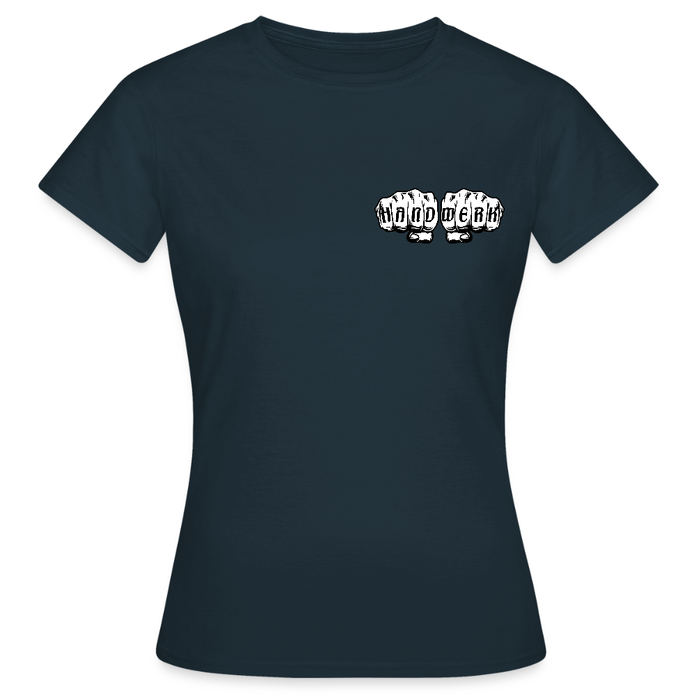 Frauen T-Shirt "Drechsler" (beidseitig bedruckt) - Navy