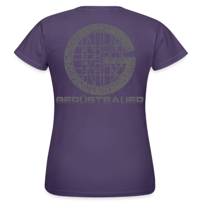 Frauen T-Shirt "Gerüstbauer" Dunkellila Frauen T-Shirt