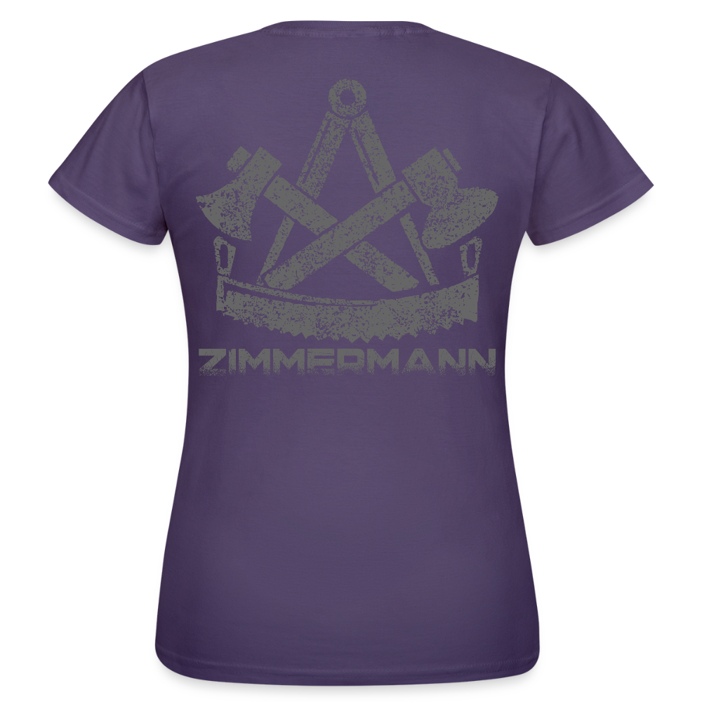 Frauen T-Shirt "Zimmermann" Dunkellila Frauen T-Shirt