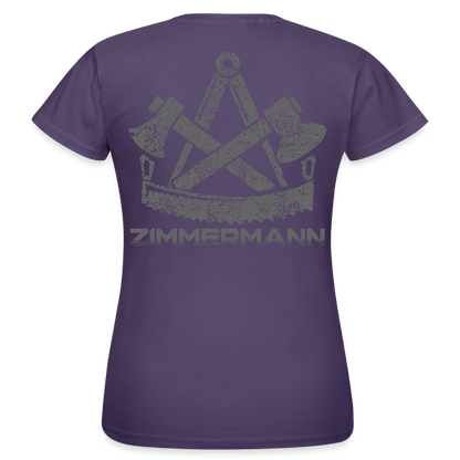 Frauen T-Shirt "Zimmermann" Dunkellila Frauen T-Shirt