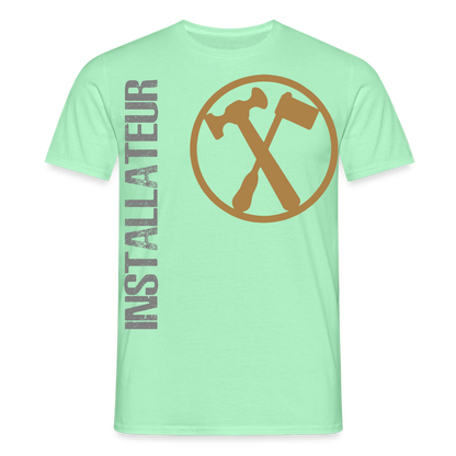 Unisex T-Shirt "Installateur" Mintgrün Männer T-Shirt