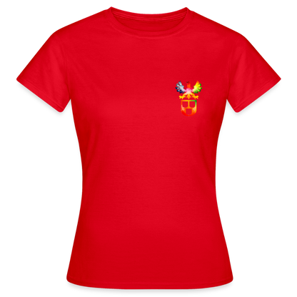 Frauen T-Shirt "Maler" (beidseitig bedruckt) - Rot