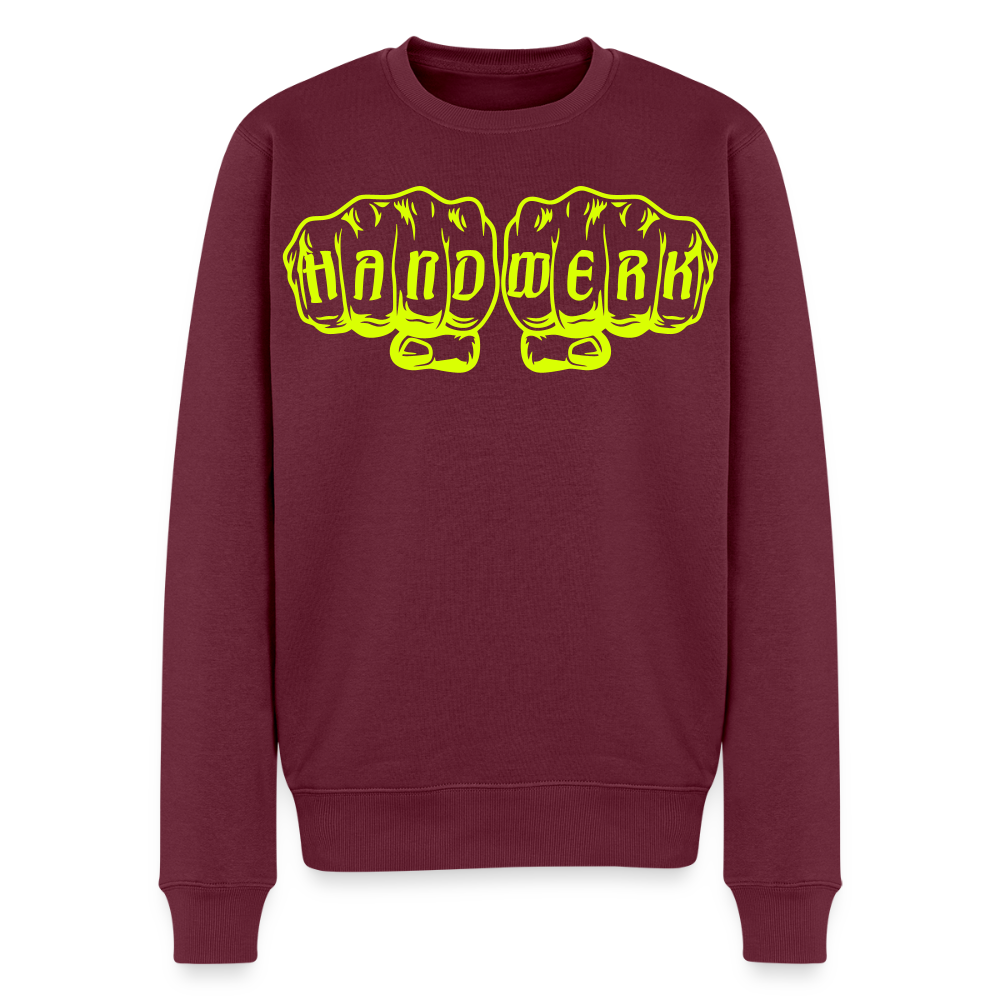 Unisex Premium Pullover "Metallbauer" neongelb Burgunderrot Männer Premium Pullover