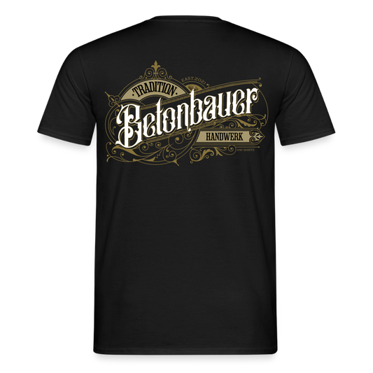 Unisex T-Shirt "Betonbauer"-Nostalgie Schwarz Männer T-Shirt {{ color }}