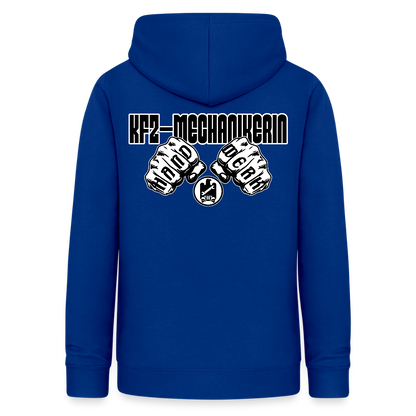 Frauen Hoodie "KFZ-Mechanikerin" (beidseitig beruckt) Royalblau Frauen Hoodie