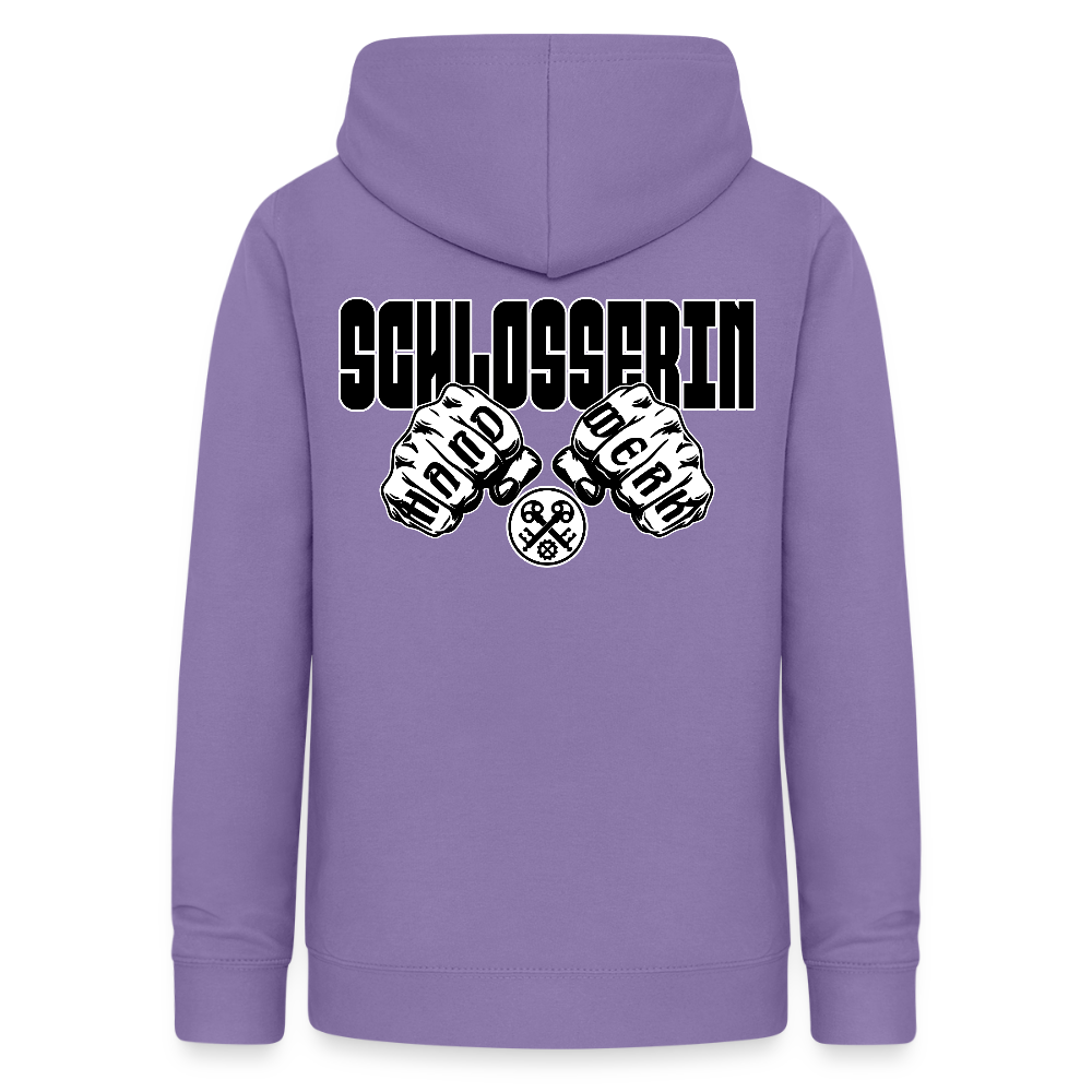 Frauen Hoodie "Schlosserin" (beidseitig beruckt) Lavendel Frauen Hoodie