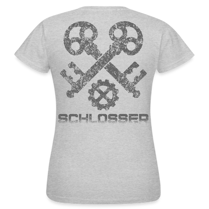 Frauen T-Shirt "Schlosser" Grau meliert Frauen T-Shirt