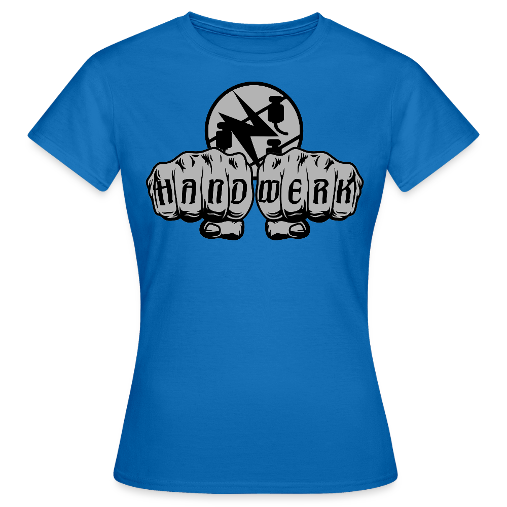 Frauen T-Shirt "Elektriker" Royalblau Frauen T-Shirt