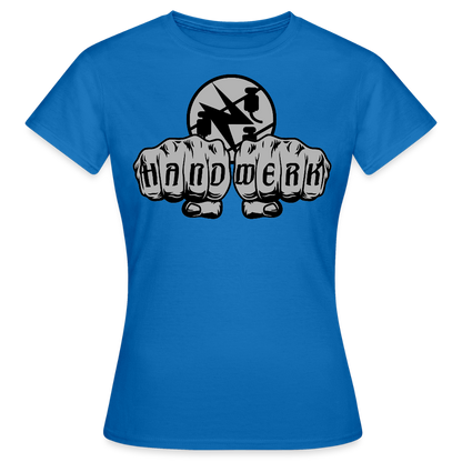 Frauen T-Shirt "Elektriker" Royalblau Frauen T-Shirt