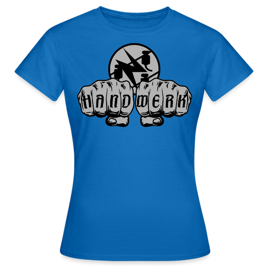 Frauen T-Shirt "Elektriker" Royalblau Frauen T-Shirt