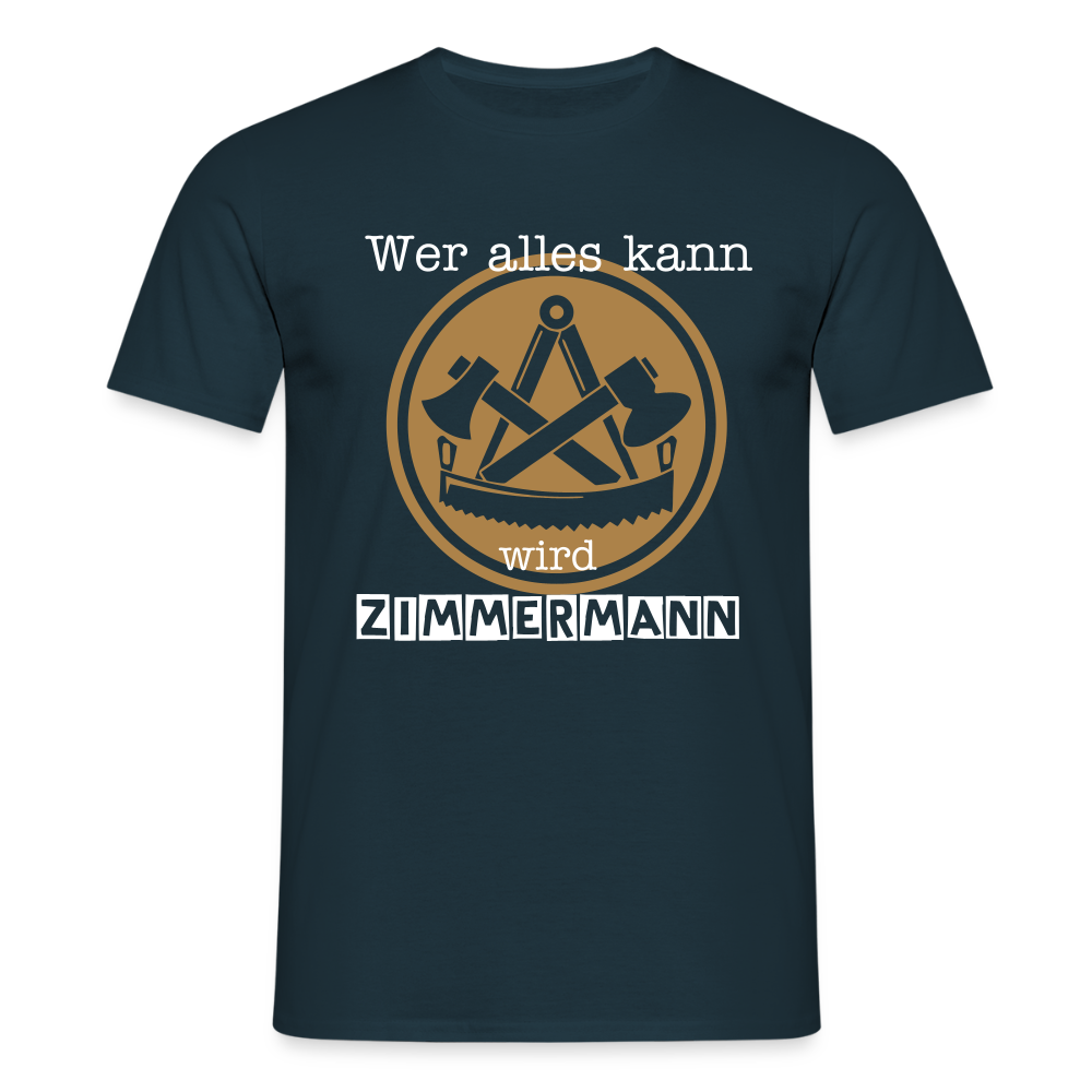 Unisex T-Shirt "Zimmermann" Navy Männer T-Shirt