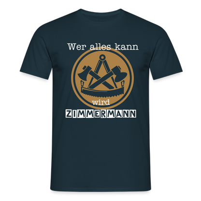 Unisex T-Shirt "Zimmermann" Navy Männer T-Shirt