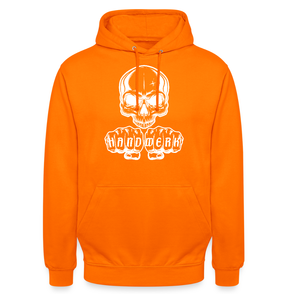 Unisex Hoodie "Skull-Handwerk" Orange Unisex Hoodie