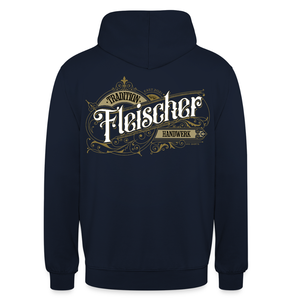 Unisex Hoodie "Fleischer" Nostalgie Handwerk Navy Unisex Hoodie