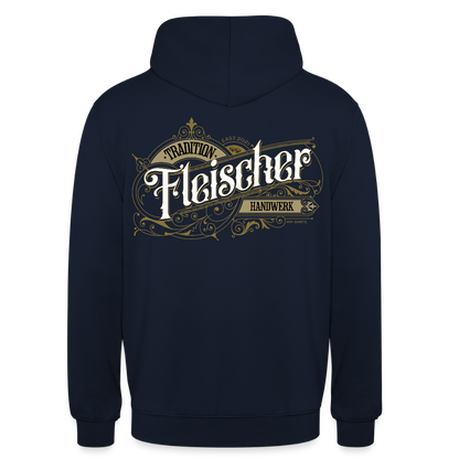 Unisex Hoodie "Fleischer" Nostalgie Handwerk Navy Unisex Hoodie