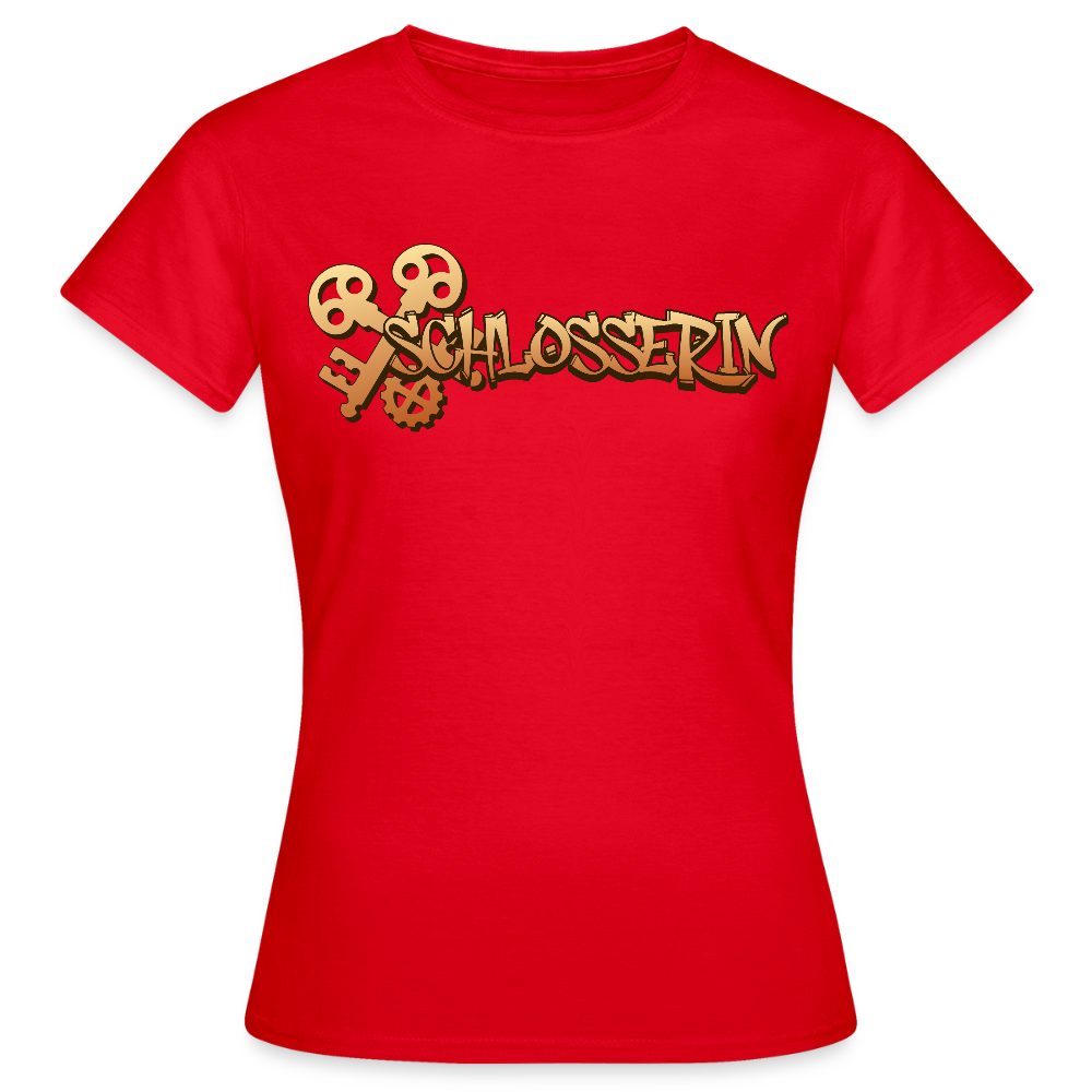 Frauen T-Shirt "Schlosserin" Rot Frauen T-Shirt