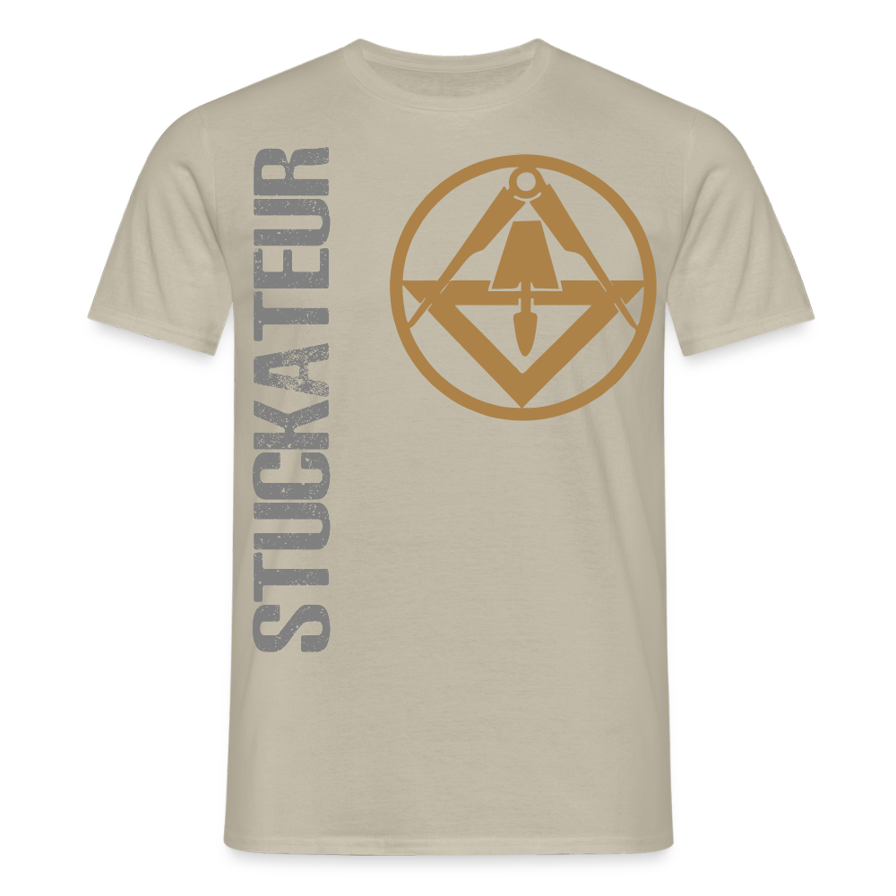 Unisex T-Shirt "Stuckateur" Sandbeige Männer T-Shirt