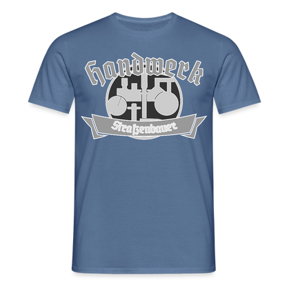 Unisex T-Shirt "Strassenbauer" Taubenblau Männer T-Shirt