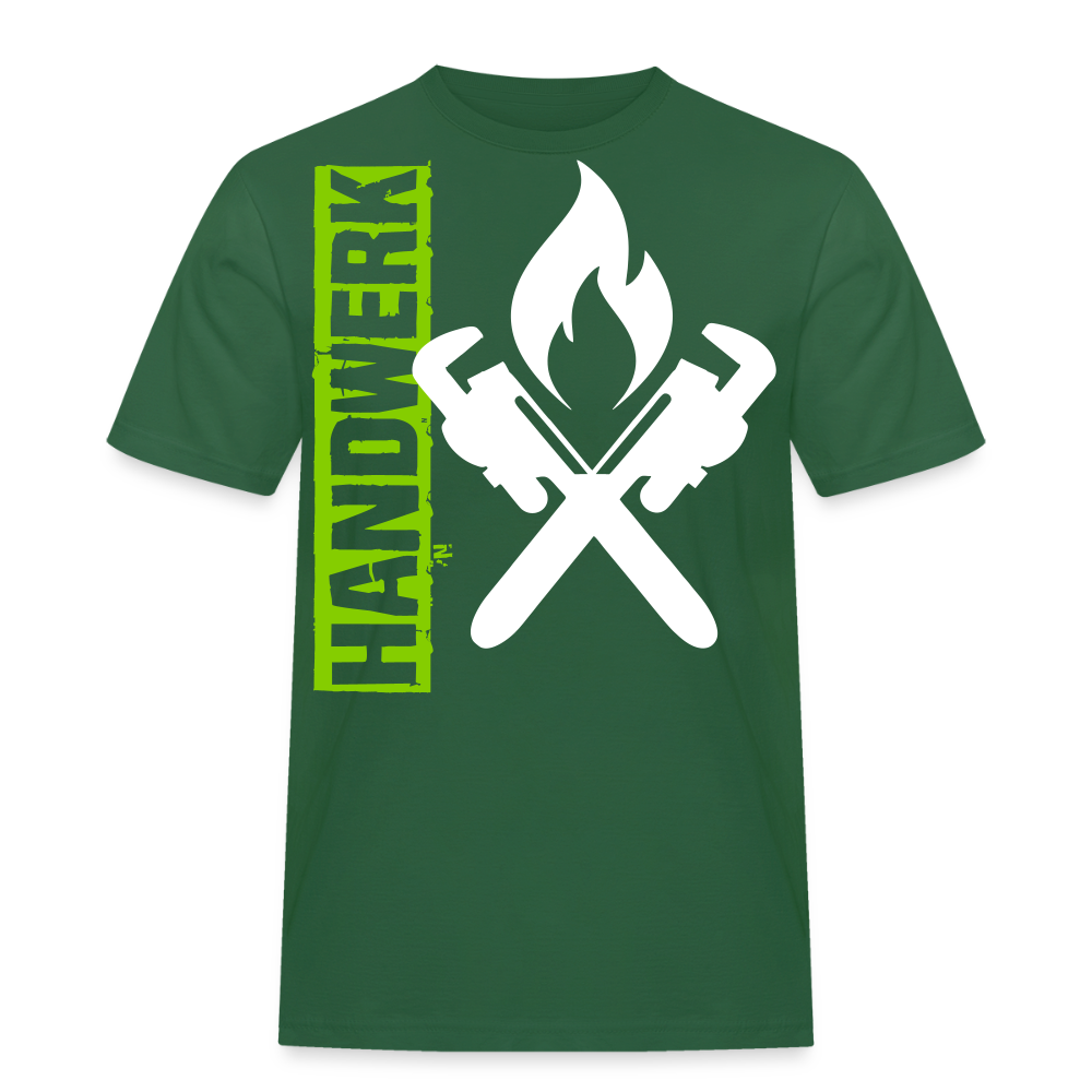 Unisex Workwear T-Shirt "Heizungsbauer" Flaschengrün Männer Workwear T-Shirt