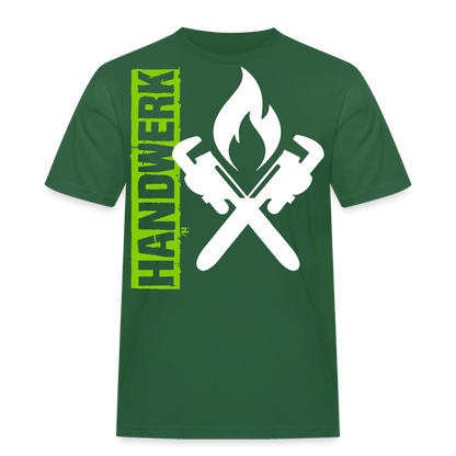 Unisex Workwear T-Shirt "Heizungsbauer" Flaschengrün Männer Workwear T-Shirt