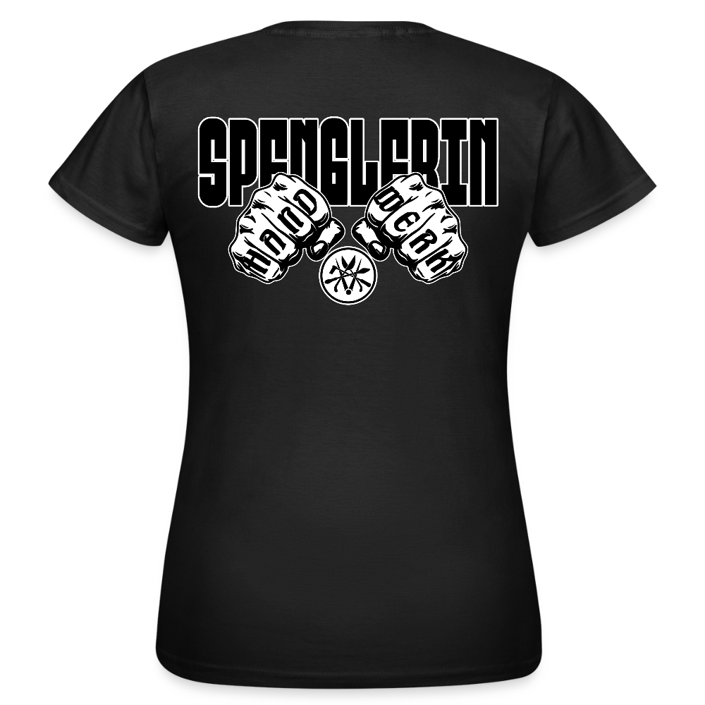 Frauen T-Shirt "Spenglerin" (beidseitig bedruckt) Schwarz Frauen T-Shirt